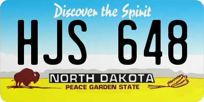 ND license plate HJS648