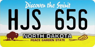 ND license plate HJS656