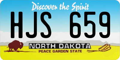 ND license plate HJS659