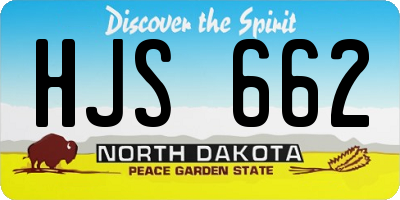 ND license plate HJS662