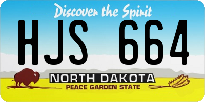 ND license plate HJS664