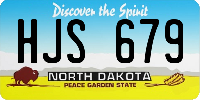 ND license plate HJS679