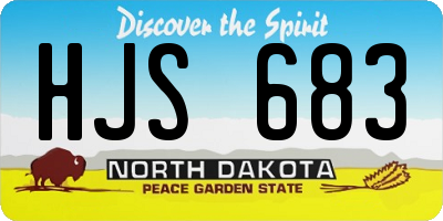 ND license plate HJS683