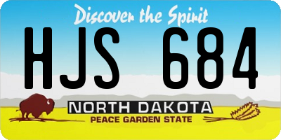 ND license plate HJS684