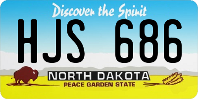 ND license plate HJS686