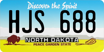 ND license plate HJS688