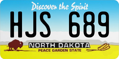 ND license plate HJS689