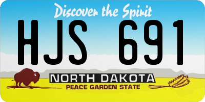 ND license plate HJS691