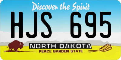 ND license plate HJS695