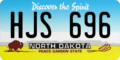 ND license plate HJS696