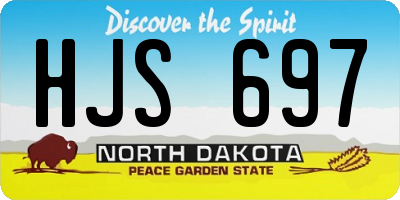 ND license plate HJS697