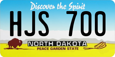 ND license plate HJS700