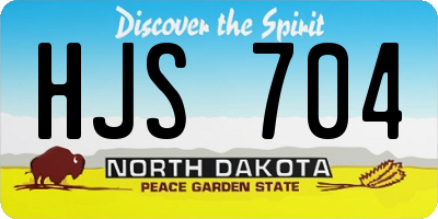 ND license plate HJS704