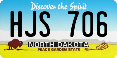 ND license plate HJS706