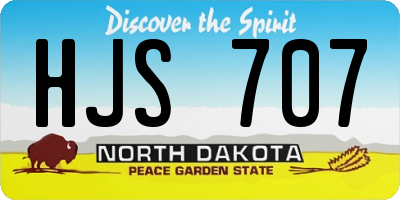 ND license plate HJS707