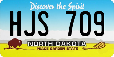 ND license plate HJS709