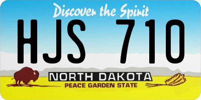 ND license plate HJS710