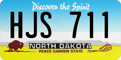 ND license plate HJS711