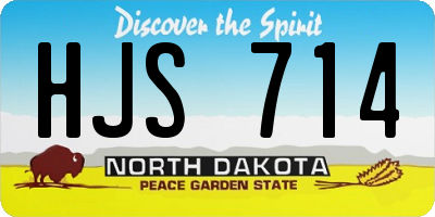 ND license plate HJS714