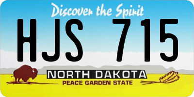 ND license plate HJS715