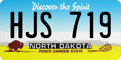 ND license plate HJS719