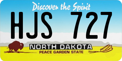 ND license plate HJS727