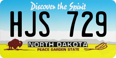 ND license plate HJS729