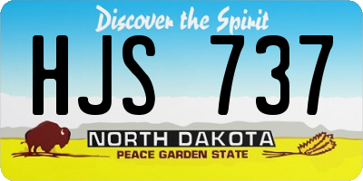 ND license plate HJS737