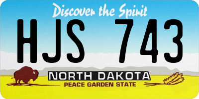 ND license plate HJS743