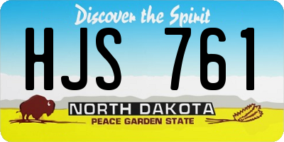 ND license plate HJS761