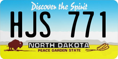 ND license plate HJS771