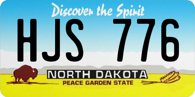 ND license plate HJS776