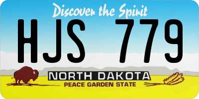 ND license plate HJS779