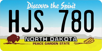 ND license plate HJS780