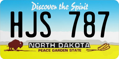 ND license plate HJS787