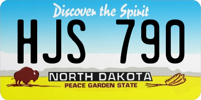 ND license plate HJS790