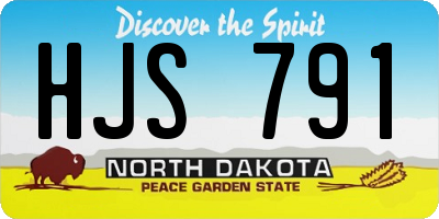 ND license plate HJS791