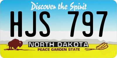 ND license plate HJS797