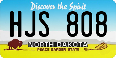 ND license plate HJS808