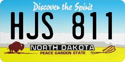 ND license plate HJS811