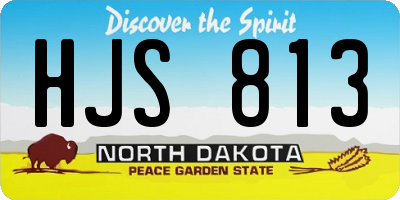 ND license plate HJS813