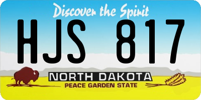 ND license plate HJS817