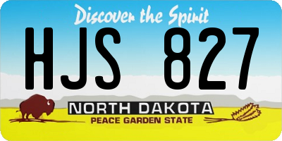 ND license plate HJS827