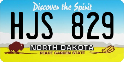 ND license plate HJS829