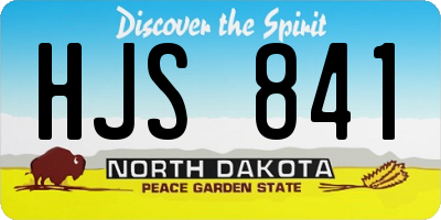 ND license plate HJS841