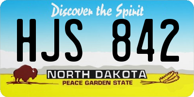 ND license plate HJS842