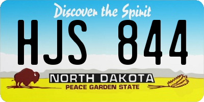 ND license plate HJS844