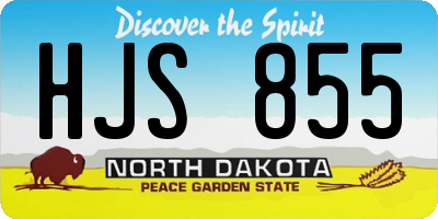 ND license plate HJS855