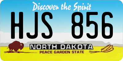 ND license plate HJS856