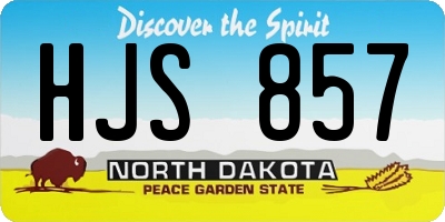 ND license plate HJS857